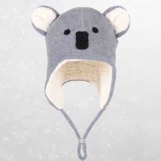 Bedhead Koala Fleecy Beanie - Grey Marle - 56cm / 6 Years & Up / XL