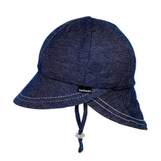 Bedhead Legionnaire Hat With Strap - Denim - 50cm / 1-2 Years / M