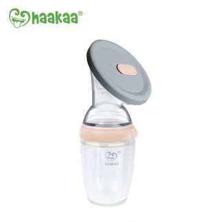 Haakaa Gen 3 250ml Silicone Breast Pump & Silicone Cap Set Nude