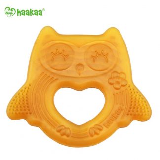 Haakaa Natural Rubber Owl Teether - Smiling
