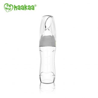 Haakaa Silicone Baby Food Dispensing Spoon - Grey
