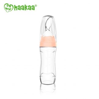 Haakaa Silicone Baby Food Dispensing Spoon - Peach